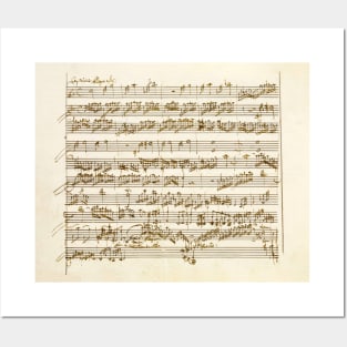 Mozart | Amadeus Mozart original manuscript score Posters and Art